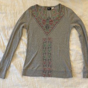 BDG Grey Long-sleeve Top